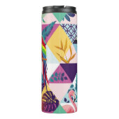 seamless pattern with Parrot, Toucans, Hummingbird Thermosbecher (Rückseite)