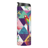 seamless pattern with Parrot, Toucans, Hummingbird Thermosbecher (Nach rechts gedreht)