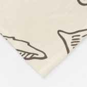 Seamless pattern with pecan: pecan nuts and leaves fleecedecke (Ecke)