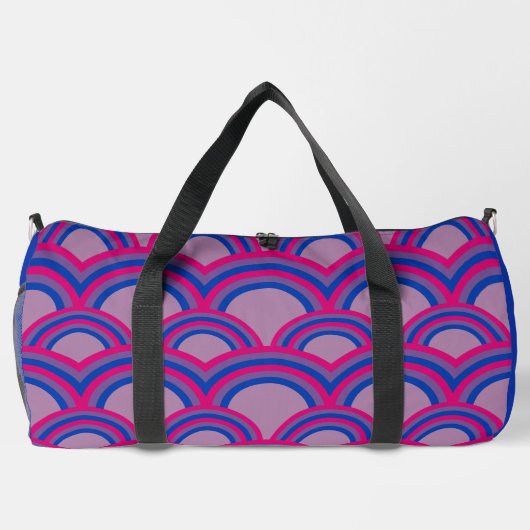 Seamless pattern with rainbows duffle bag (Rückseite)
