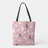 Seamless pattern with roller skates and cassette t tasche (Rückseite)
