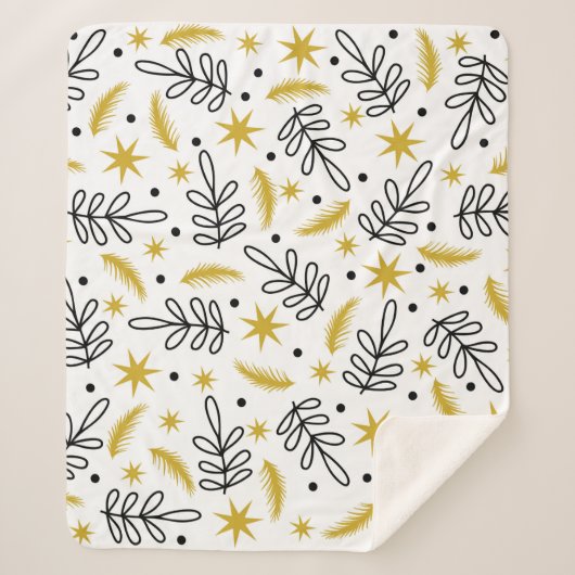 Seamless pattern with snowflakes and fir branches. sherpadecke (Vorderseite)
