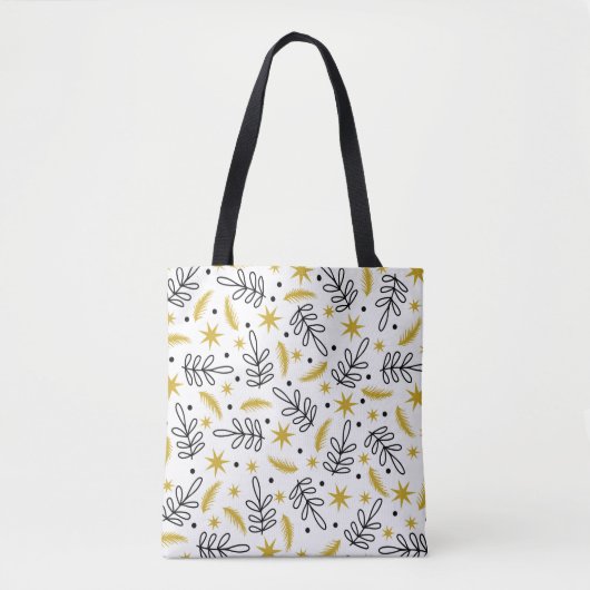 Seamless pattern with snowflakes and fir branches. tasche (Vorderseite)