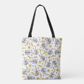 Seamless pattern with snowflakes and fir branches. tasche (Rückseite)