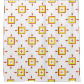 Seamless pattern with squares Abstract background Duschvorhang (Vorderseite)