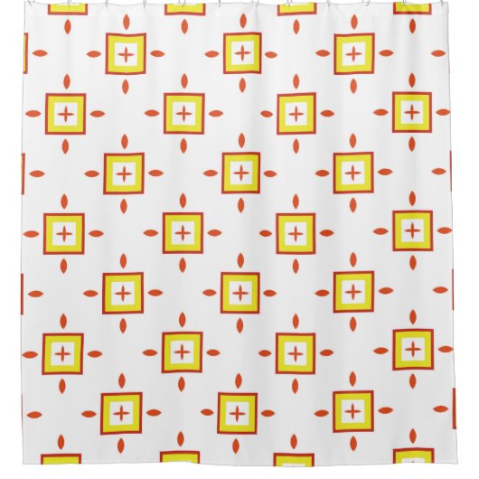 Seamless pattern with squares Abstract background Duschvorhang (Vorderseite)