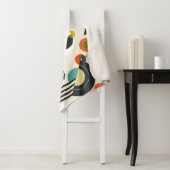 Seamless pattern with stylized birds in retro bauh sherpadecke (Beispiel)
