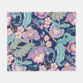 Seamless pattern with stylized ornamental flowers  fleecedecke (Vorderseite (Horizontal))