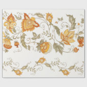 Seamless pattern with stylized ornamental flowers geschenkpapier (Flach)