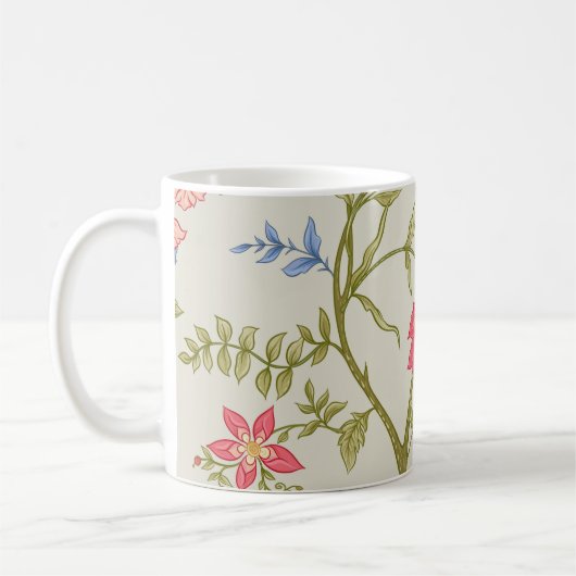 Seamless pattern with stylized ornamental flowers kaffeetasse (Links)