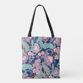 Seamless pattern with stylized ornamental flowers tasche (Rückseite)