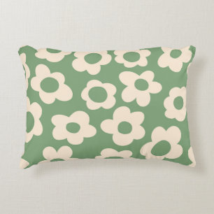 Seamless pattern with vintage vintage groovy flowe dekokissen