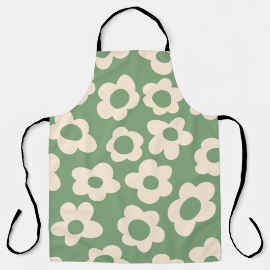 Seamless pattern with vintage vintage groovy flowe schürze (Vorderseite)