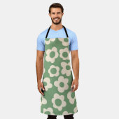 Seamless pattern with vintage vintage groovy flowe schürze (Getragen)