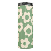 Seamless pattern with vintage vintage groovy flowe thermosbecher (Rückseite)