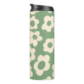 Seamless pattern with vintage vintage groovy flowe thermosbecher (Nach rechts gedreht)