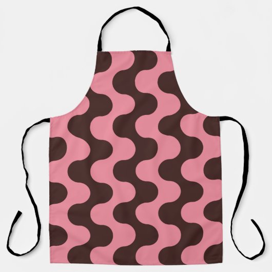 Seamless pattern with wavy stripes in retro style. schürze (Vorderseite)