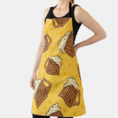 Seamless Pattern with Wooden Foam Beer Mugsbeer, p Schürze (InSitu)