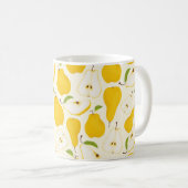 Seamless pear pattern. Different pears whole fruit Kaffeetasse (VorderseiteRechts)