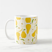 Seamless pear pattern. Different pears whole fruit Kaffeetasse (Links)