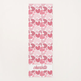 Seamless Pink Hearts Pattern Yoga Mat – Romantic Yogamatte