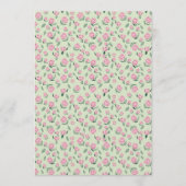 Seamless Pink Rose Watercolor Pattern Einladung (Vorderseite)