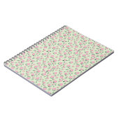 Seamless Pink Rose Watercolor Pattern Notizblock (Linke Seite)
