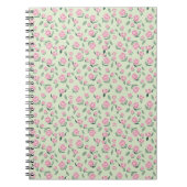 Seamless Pink Rose Watercolor Pattern Notizblock (Vorderseite)