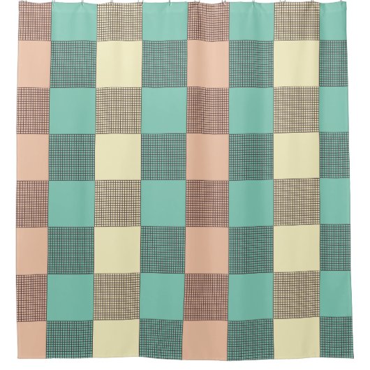 Seamless plaid pattern   duschvorhang (Vorderseite)