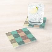 Seamless plaid pattern   glasuntersetzer (Schrägansicht)