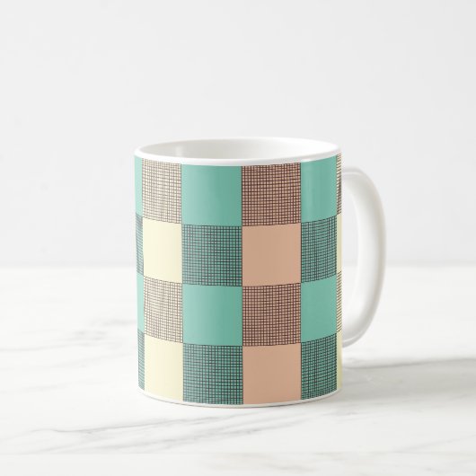 Seamless plaid pattern   kaffeetasse (VorderseiteRechts)