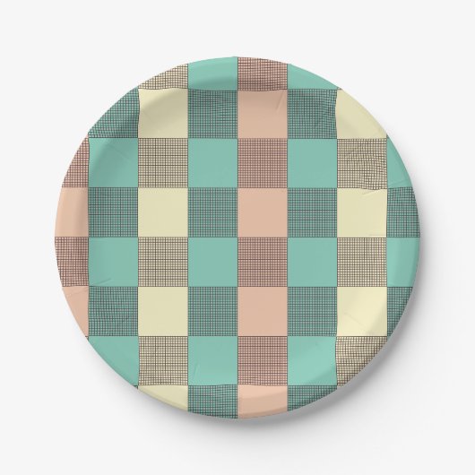 Seamless plaid pattern   pappteller (Vorderseite)