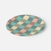 Seamless plaid pattern   pappteller (Schrägansicht)