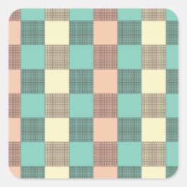 Seamless plaid pattern   quadratischer aufkleber
