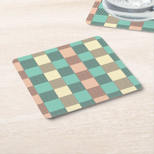 Seamless plaid pattern   rechteckiger pappuntersetzer (angewinkelt)