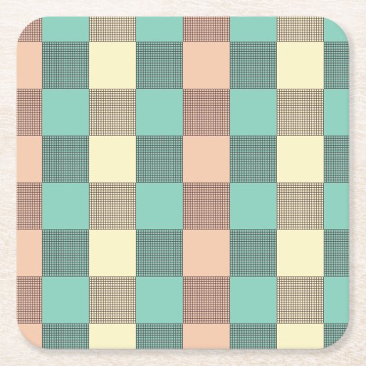 Seamless plaid pattern   rechteckiger pappuntersetzer (Vorderseite)
