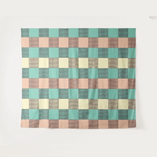 Seamless plaid pattern   wandteppich (Vorderseite (Horizontal))