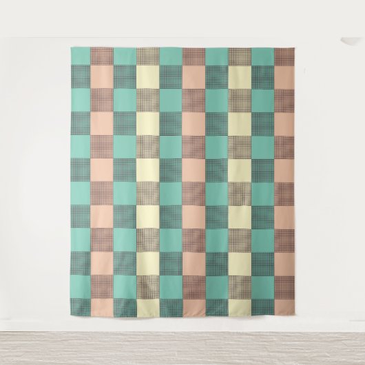 Seamless plaid pattern   wandteppich (Vorderseite)