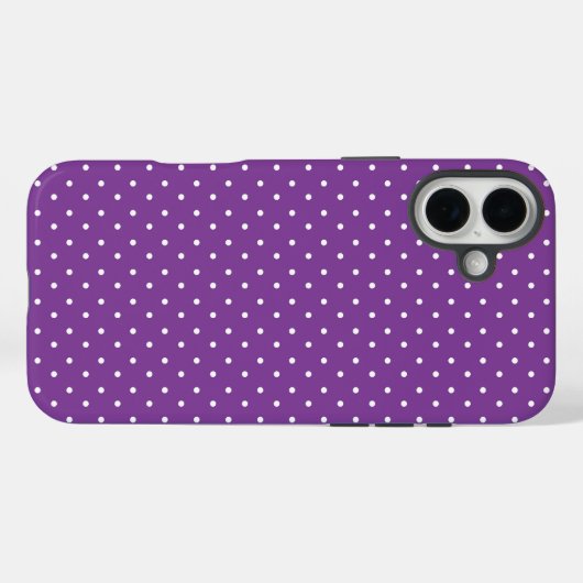 Seamless purple background polka dot pattern Case-Mate iPhone hülle (Rückseite (Horizontal))