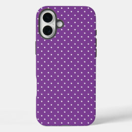 Seamless purple background polka dot pattern  iPhone 16 plus hülle