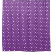 Seamless purple background polka dot pattern  duschvorhang (Vorderseite)