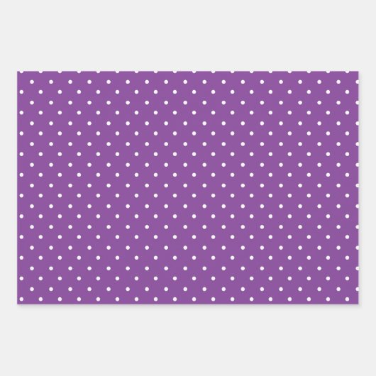 Seamless purple background polka dot pattern geschenkpapier set (Vorderseite 3)