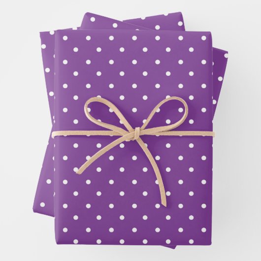 Seamless purple background polka dot pattern geschenkpapier set (Beispiel)