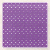 Seamless purple background polka dot pattern  glasuntersetzer (Vorderseite)