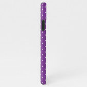 Seamless purple background polka dot pattern  iPhone hülle (Rechte Seite)