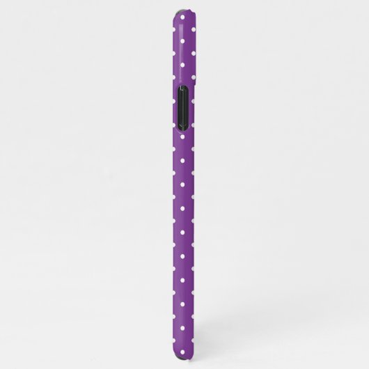 Seamless purple background polka dot pattern  iPhone hülle (Rechte Seite)