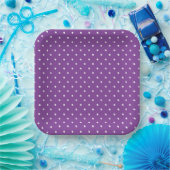 Seamless purple background polka dot pattern  pappteller (Party)