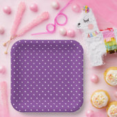 Seamless purple background polka dot pattern  pappteller (Party)