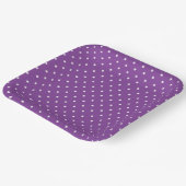 Seamless purple background polka dot pattern  pappteller (Gewinkelt)