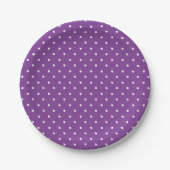 Seamless purple background polka dot pattern  pappteller (Vorderseite)